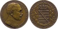 Sachsen-Albertinische Linie Bronzemedaille Friedrich August III. 1904-1918. -