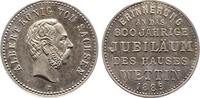 Sachsen-Albertinische Linie Versilberte Bronzemedaille Albert 1873-1902. -
