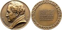 Personenmedaillen Bronzemedaille Goethe, Johann Wolfgang von *1749 Frankfurt, +1832. -