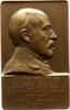 Einseitige Bronzeplakette 1907 Medicina in nummis Politzer, Adam *1835 Alberti (Ungarn), +1920 Wien, Professor für Ohrenheilkunde in Wien. Vorzüg...