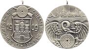 Tragbare versilberte Bronzemedaille 1909 Hamburg-Stadt  Vorzüglich