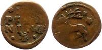 Hohnstein, Graftschaft Kipper Cu 3 Pfennig Friedrich Ulrich von Braunschweig 1613-1634. -