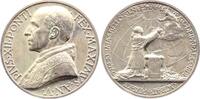 Italien-Kirchenstaat Versilberte Bronzemedaille Pio XII 1939-1958. -