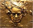 Musiker Einseitige Bronzeplakette Beethoven, Ludwig van *1770 Bonn, +1827 Wien. -