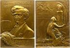 Musiker Bronzeplakette Berlioz, Hector *1803 Côte St. André, +1869 Paris, französischer Komponist. -