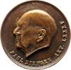 Personenmedaillen Einseitige Bronzemedaille Diepgen, Paul +1878 (Aachen), +1966, Medizinhistoriker in Mainz. -