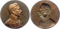 Brandenburg-Preußen Einseitige Bronzegussmedaille Wilhelm, Kronprinz *1882, Sohn Kaiser Wilhelms II. -