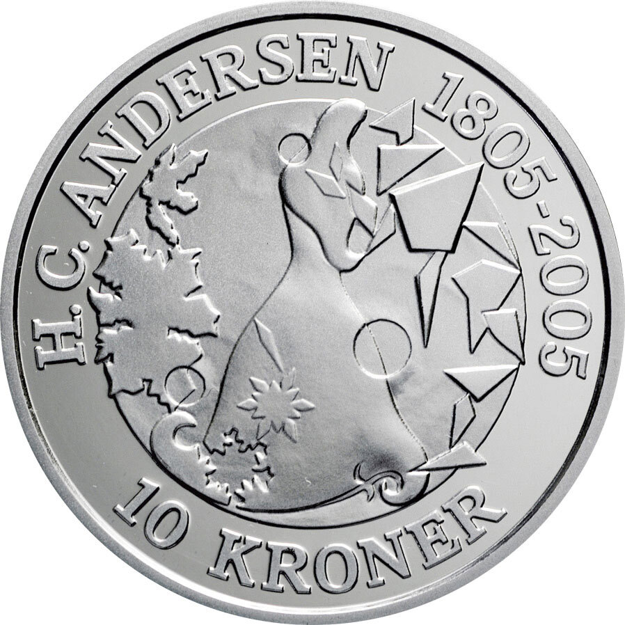 Denmark 10 kroner 2005 H. C. Andersen fairy tale coin: The Snow