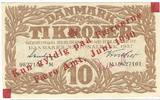 Dänemark-Färöer 10 kroner 1940 Handgeschriebende Signatur BFR