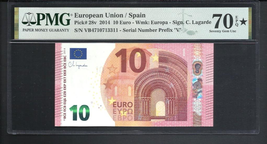 EUROPEAN 10 EURO BANK NOTE 2014 REAL CURRENCY for use in Europe EU