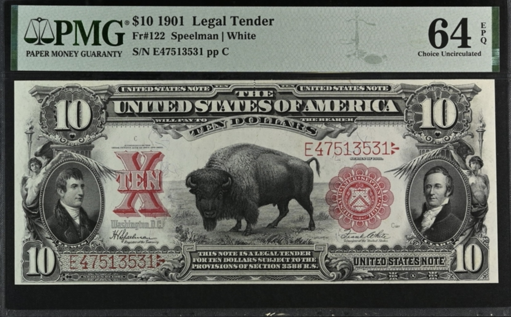 United States 10 Dollars 1901 PMG 64 EPQ | MA-Shops