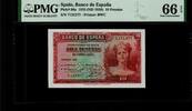 Spain 10 Pesetas 1935 No letter serial number . PMG 66EPQ 81.50 US$64.04 US$  +  29.11 US$ shipping