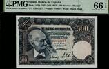 Spain 500 Pesetas 1951 Scarce in this quality! PMG 66 EPQ. 523.93 US$  +  29.11 US$ shipping