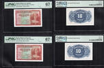 Spain 10 Pesetas 1935 No serial. Escarce in this grade. Consecutive Pair... 180.47 US$  +  29.11 US$ shipping