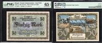 Memel  50 Mark 1922 PMG 65 EPQ