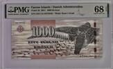 Faeroe Islands 1000 KronurPMG 68 EPQ 2011  640.36 US$506.47 US$  +  29.11 US$ shipping