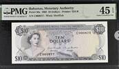 Bahamas 10 Dollars 1968 Very Scarce!! PMG 45 611.25 US$553.04 US$  +  29.11 US$ shipping
