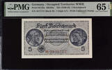 Germany 5 Reichsmark 1940-45 PMG 65 EPQ 69.86 US$  +  29.11 US$ shipping