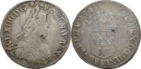 1/2 d ecu Louis XIV 1653 Angers France  SS
