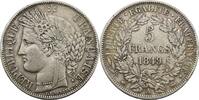France 5 Francs Cérès 1849 Paris SS 46.93 US$ Tax included +  23.46 US$ shipping