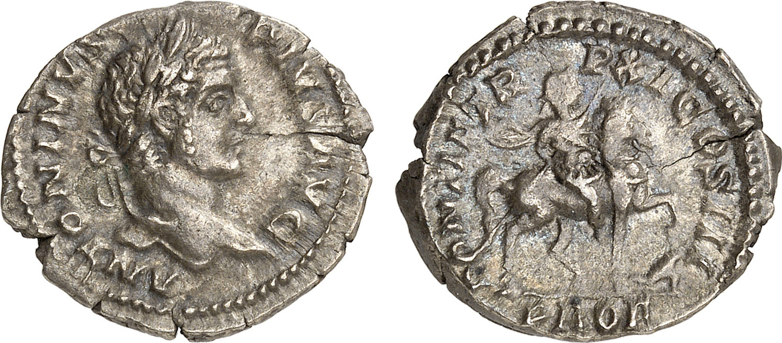 ROMAN COINS - Denar CARACALLA, Caesar 196-198, Augustus 198-217 VF | MA ...