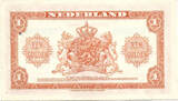 Netherlands 1 Gulden 1943 Wilhelmina / Muntbiljet EF+