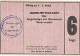 Belgium- Lebensmittelkarte German Wehrmacht 3 different dates. Rare!