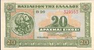 Greece 10 Drachmai Greece 20 Drachmai 1940 P-315 -