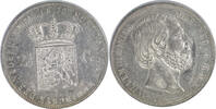 Netherlands Willem III 2 1/2 Gulden 1872 UNC-