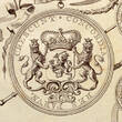 Gravure van de gedenkpenning en onderscheiding Zeeslag bij Doggersbank 1781, door Noach van der Meer