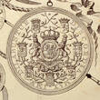 Gravure van de gedenkpenning en onderscheiding Zeeslag bij Doggersbank 1781, door Noach van der Meer