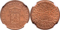 The Netherlands East Indies 1/2 cent Nederlands Indië 1914 NGC MS 64 RB -