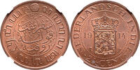 The Netherlands East Indies 2 1/2 cent 1914 Nederlands Indië 1914 NGC MS... 215.39 US$  +  29.11 US$ shipping