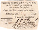 The Netherlands 4 1/2 stuivers 1795 1795 recepis Enkhuizen PMG 53  261.97 US$  +  29.11 US$ shipping