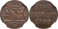 The Netherlands Duit 1786 stad Utrecht 1786 NGC MS 65 BN st 2,210.84 元  ＋  224.83 元 运费