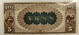Banknoten 1882 $ 1882 $5 National Currency Western Bank San Francisco California CH# 5688- WW