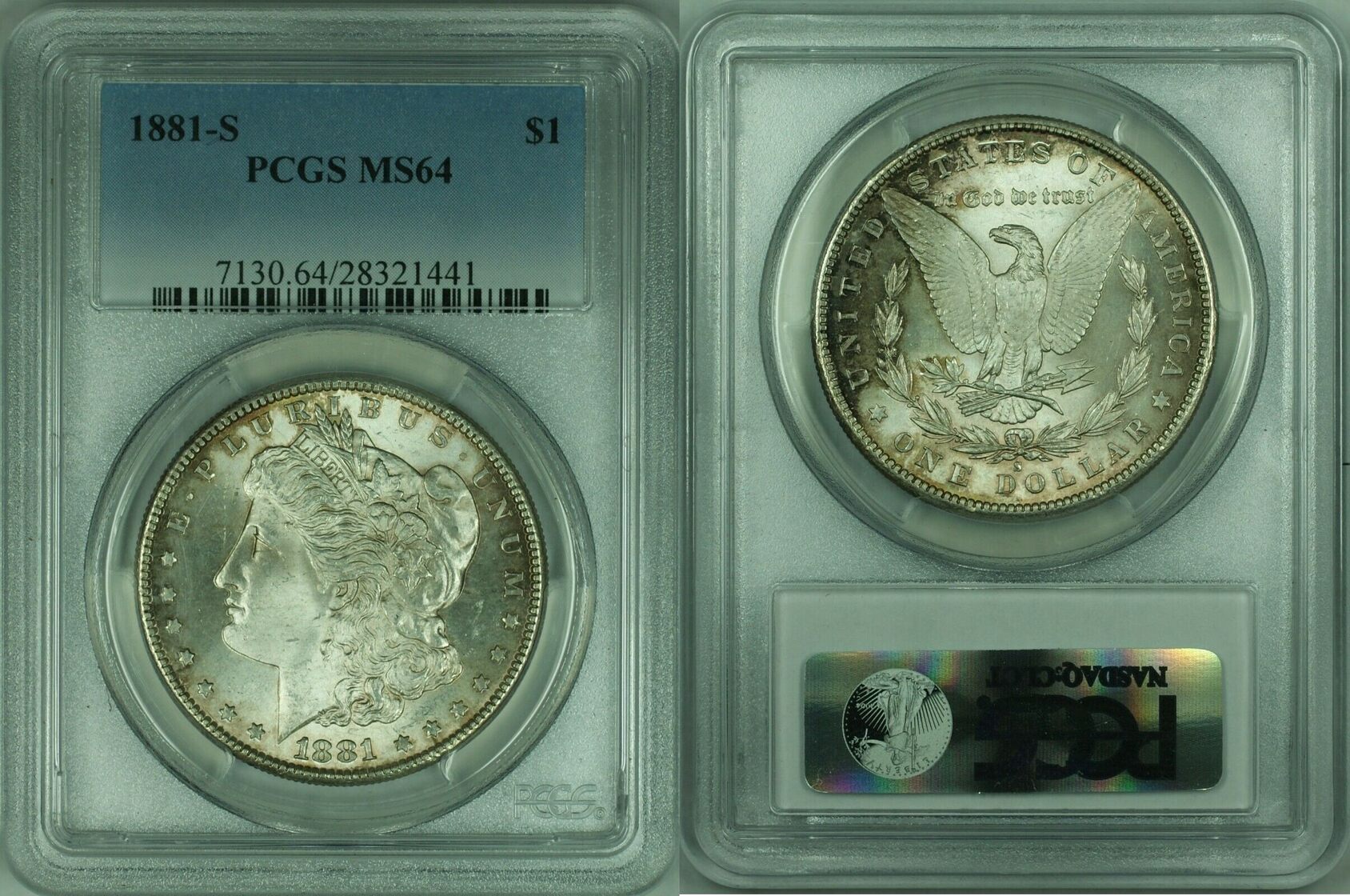 1881-S US Morgan Silver Dollar $1 PCGS MS64