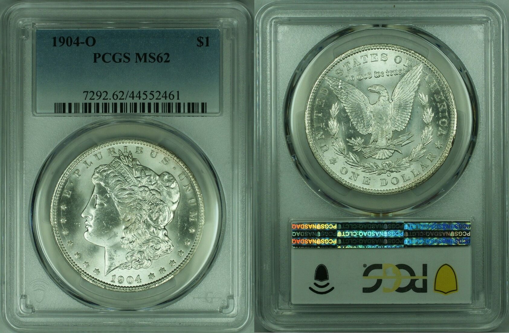 USA Dollar 1904-O Morgan Silver Coin $1 PCGS MS-62 Better Coin Die ...