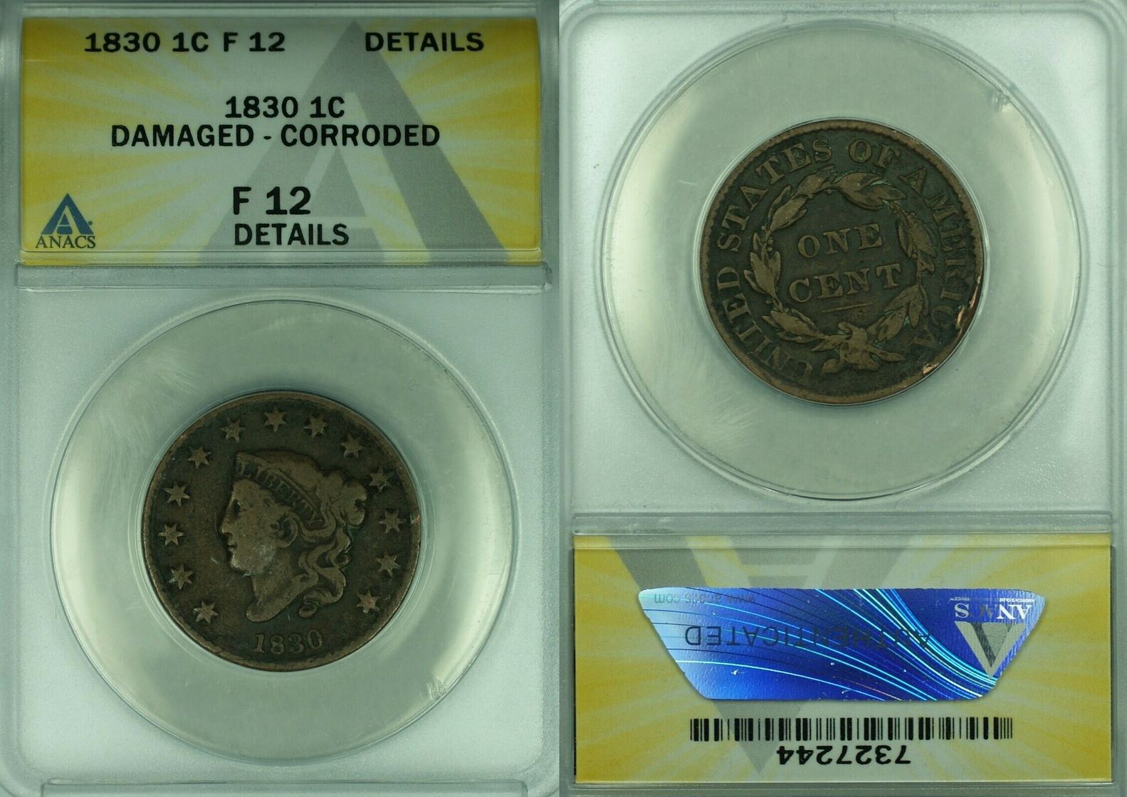 1830 Liberty Head Large Cent Value