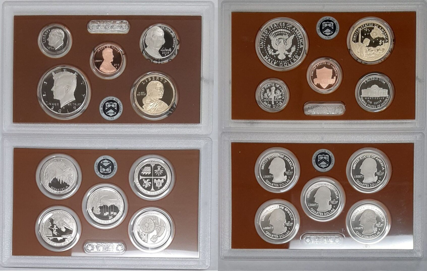 USA 2019-S U.S. Mint 10 Coin Proof Set as Issued in Original Mint Packaging  Gem Proof in OGP.