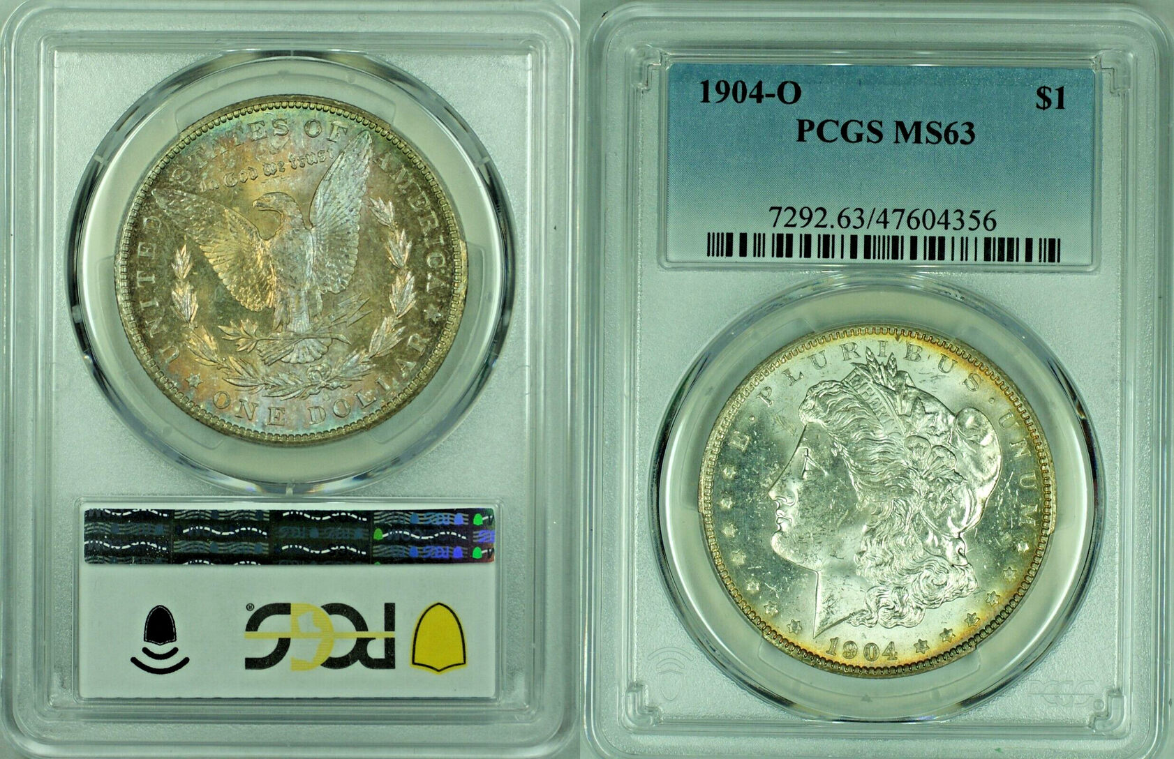 PCGS top 1904 O MS 63 Morgan silver dollar