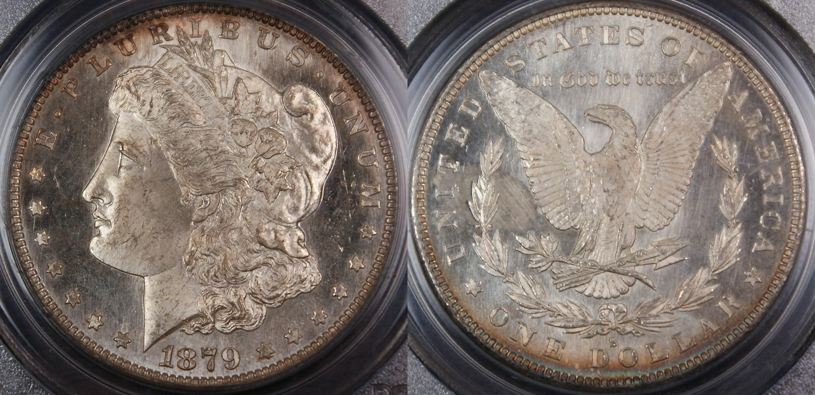 US USD 1879-S Morgan Silver Dollar, PCGS MS-64 (PL GEM)