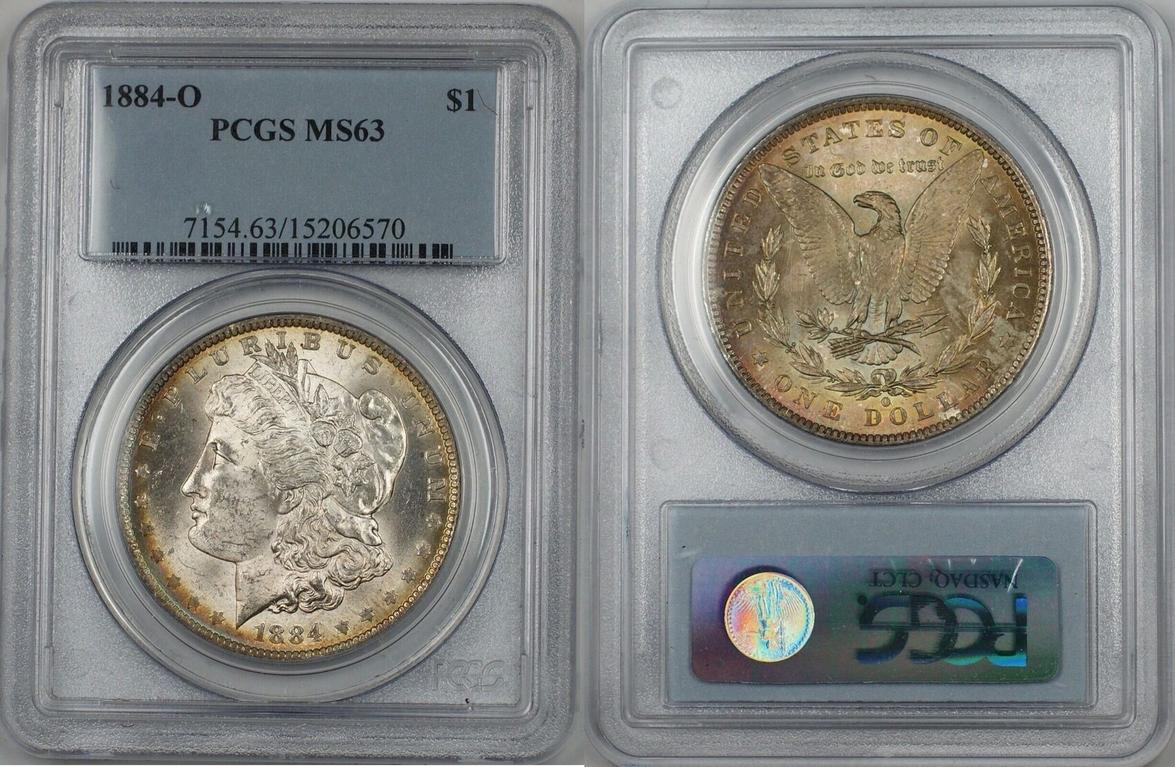 USA Dollar 1884-O Morgan Silver Coin $1 PCGS MS-63 Toned (BR-16 G) | MA ...