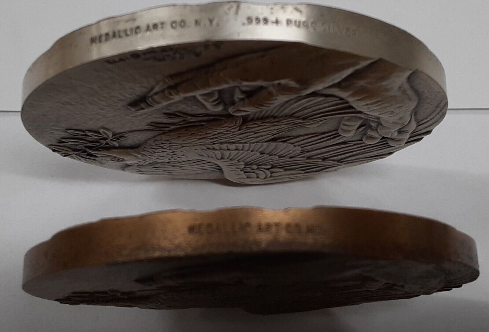 Exonumia 1972 Richard Nixon Journey For Peace Silver/Bronze Medal