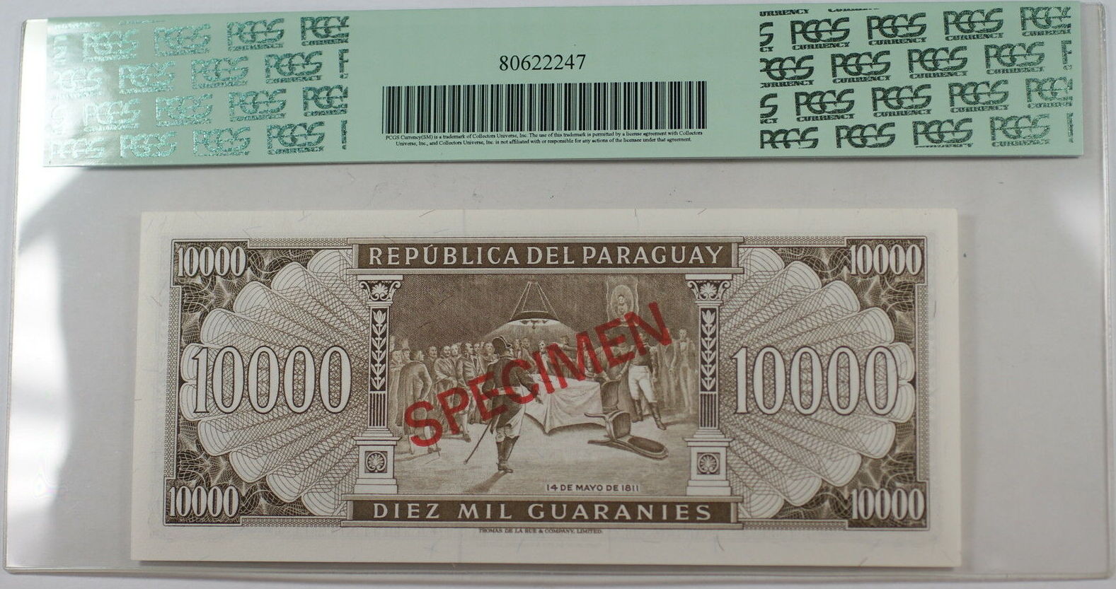 10000 Guaranies 1979 L1952Paraguay Specimen Note SCWPM#204b-CS1