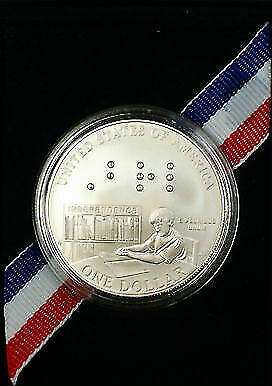 2009 Louis Braille Uncirculated Silver Dollar