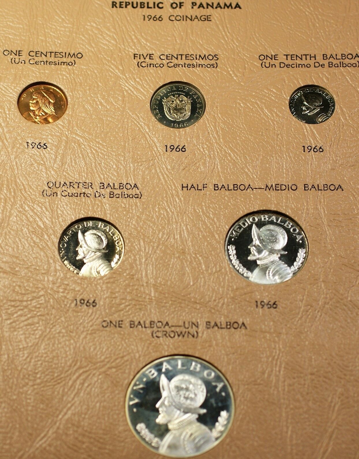 Weltm nzen 1904 66 Republic of Panama Type Complete Set of Coins