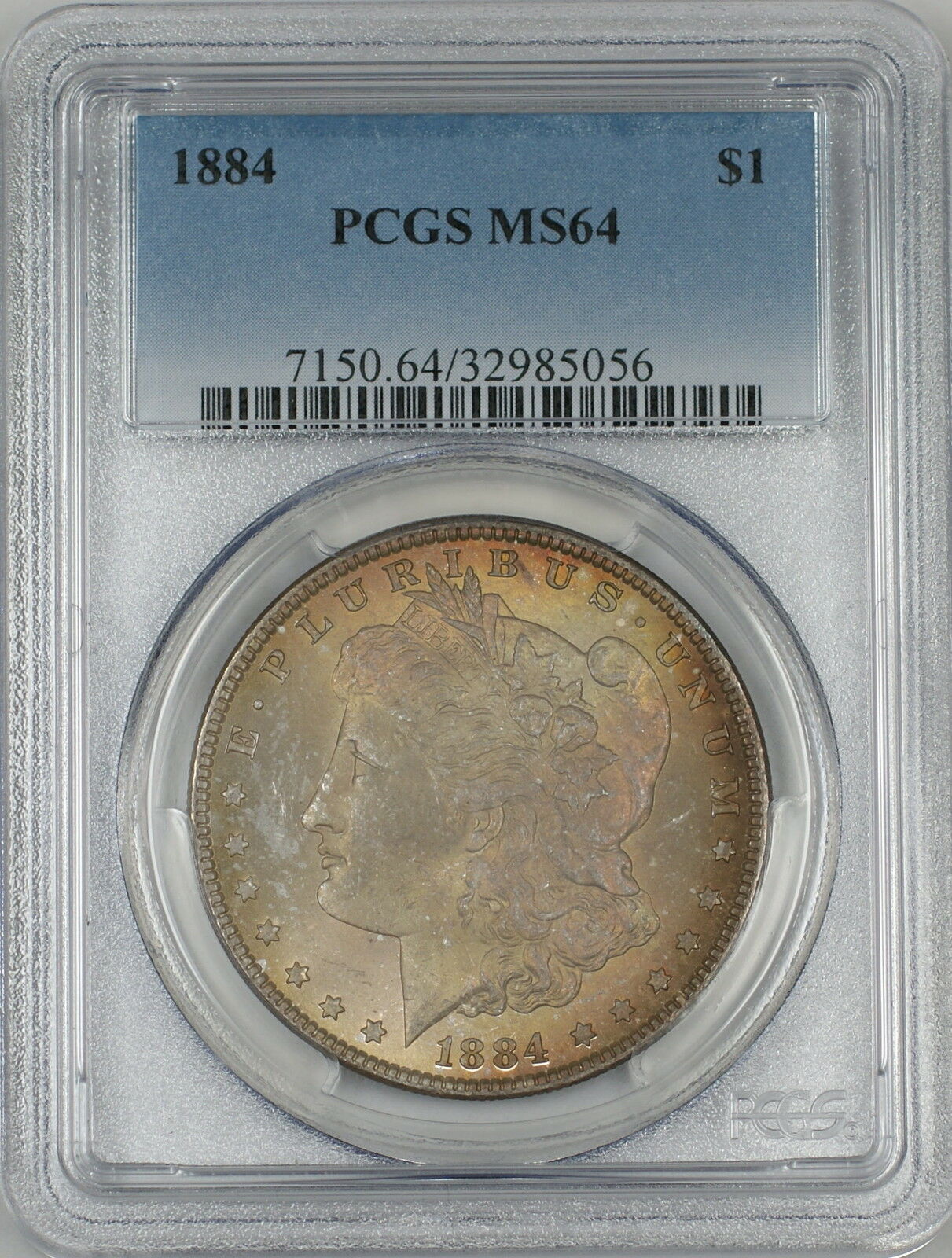 $1 Coin 1884 Morgan Silver Dollar PCGS MS-64 *Nicely Toned* (Ta) PCGS ...