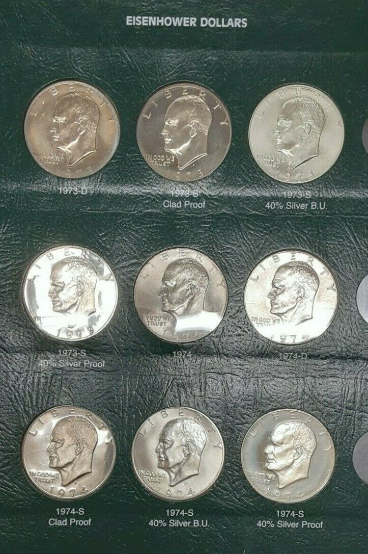 USA Dollar Complete Eisenhower Collection 32 BU PF Coins in