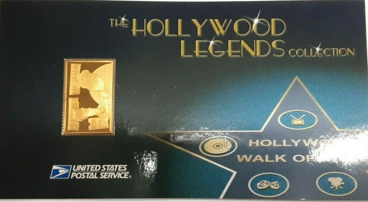 USPS Hollywood Legends .999 Fine Silver Gold Plated Stamp - Abbott ...